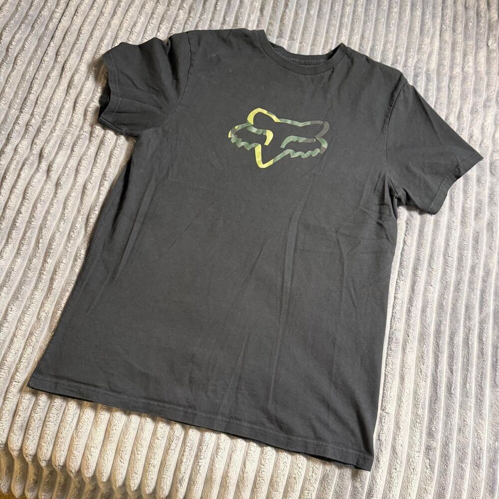 Camo Fox Center Hit Camo Tee Black Size Large